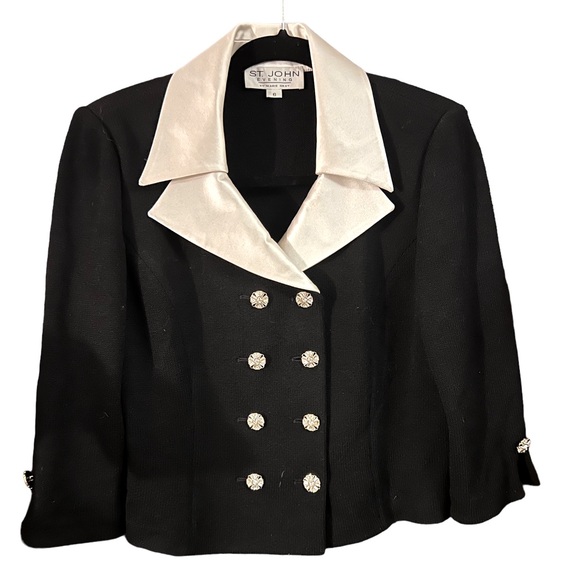 St. John Evening by Marie Claire, tuxedo style jacket - Picture 1 of 3